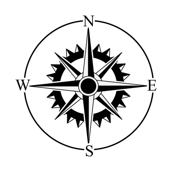 Desenho da bússola —  Vetores de Stock