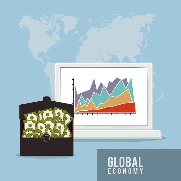 Diseño de economía global — Vector de stock