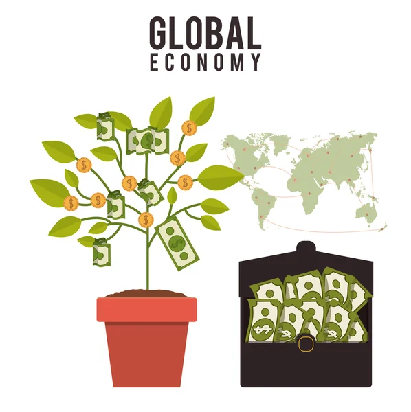 Diseño de economía global — Vector de stock