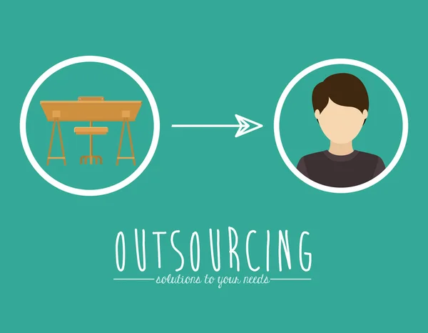 Outsourcing design — Stockový vektor