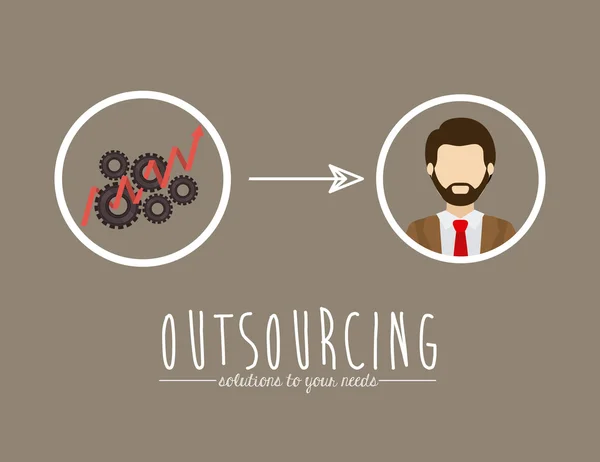 Outsourcing design — Stock Vector