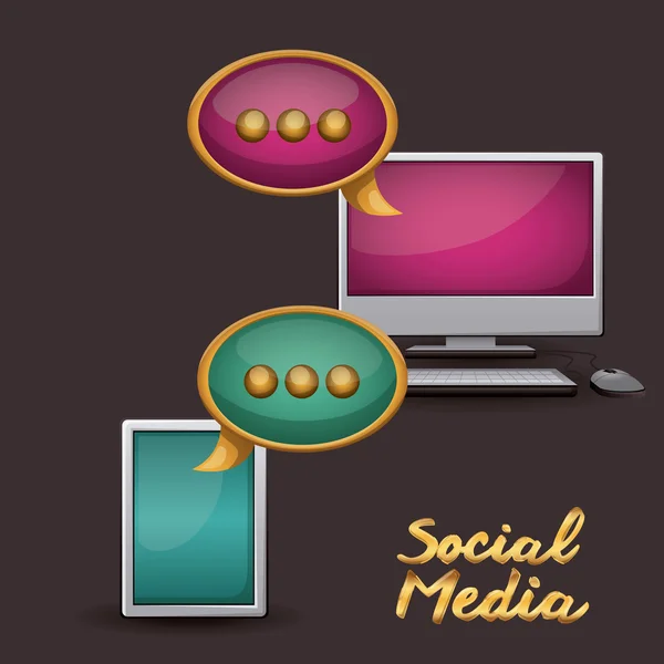 Social Media design — Stock Vector