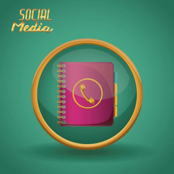 Diseño de redes sociales — Vector de stock