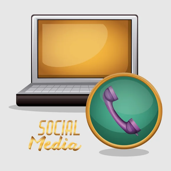 Diseño de redes sociales — Vector de stock