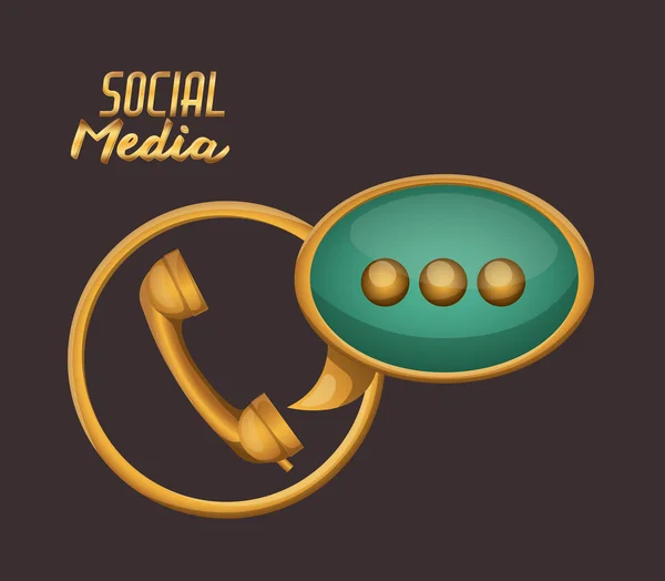 Conception des médias sociaux — Image vectorielle