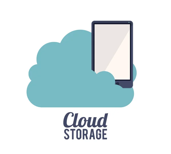 Conception de stockage Cloud — Image vectorielle