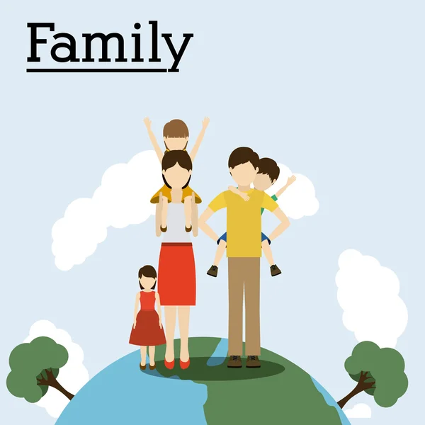 Familie ontwerp — Stockvector