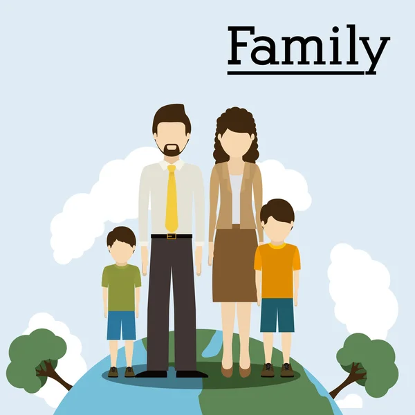 Familie ontwerp — Stockvector