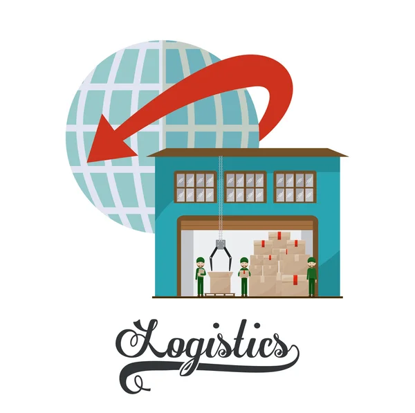 Logistiek ontwerp — Stockvector