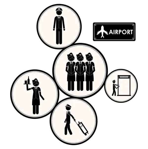 Luchthaven ontwerp — Stockvector
