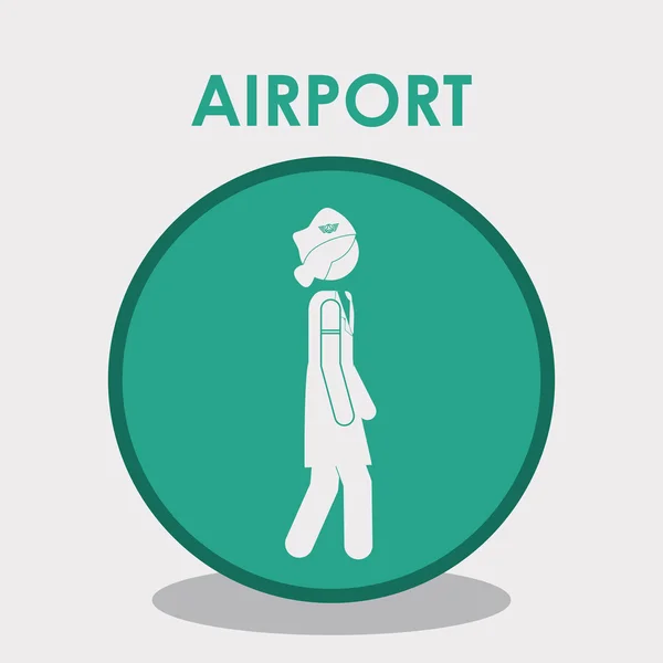 Design dell'aeroporto — Vettoriale Stock
