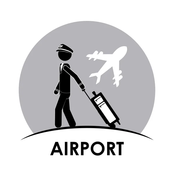 Diseño del aeropuerto — Vector de stock