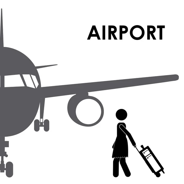 Luchthaven ontwerp — Stockvector