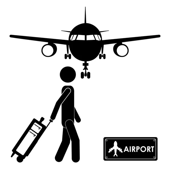 Diseño del aeropuerto — Vector de stock