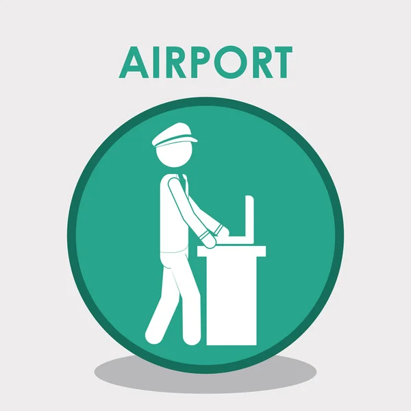 Airport design — Stock Vector