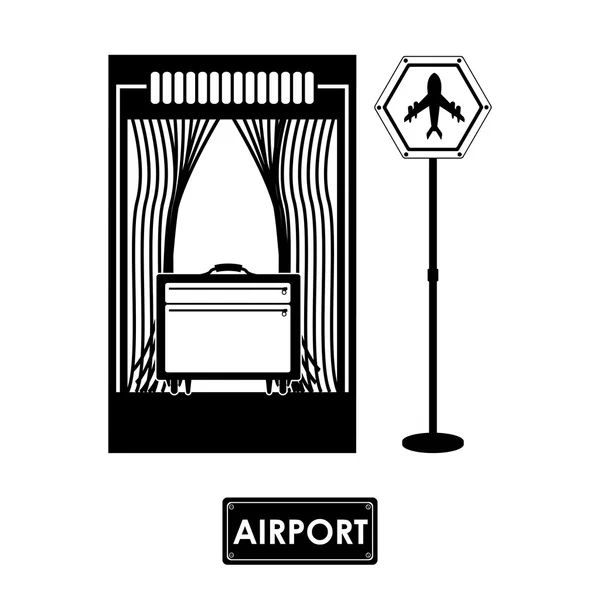 Diseño del aeropuerto — Vector de stock