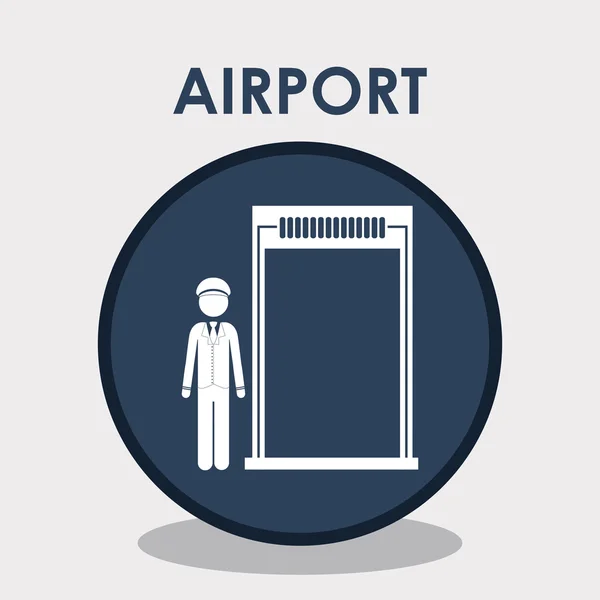 Diseño del aeropuerto — Vector de stock