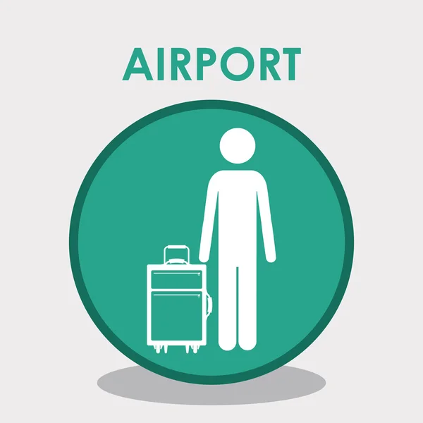 Diseño del aeropuerto — Vector de stock