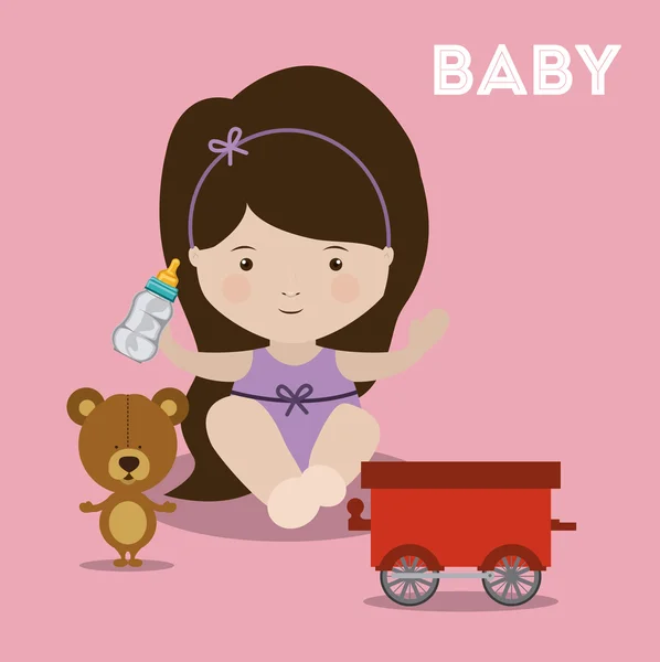 Baby douche ontwerp — Stockvector