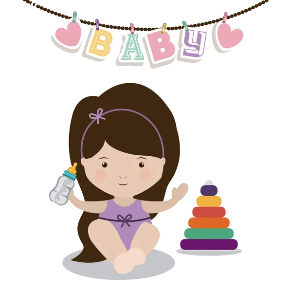 Baby douche ontwerp — Stockvector