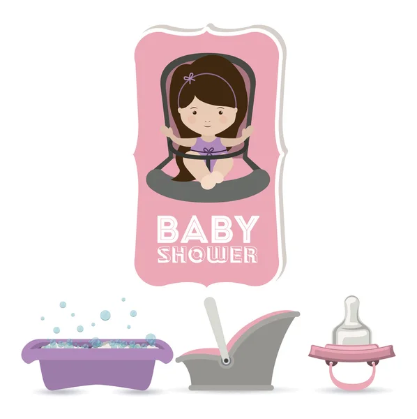 Baby douche ontwerp — Stockvector