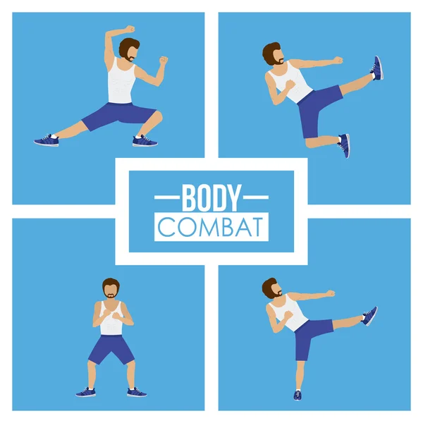 Bodycombat design — Stock Vector