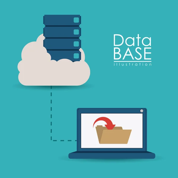 Desenho da base de dados —  Vetores de Stock