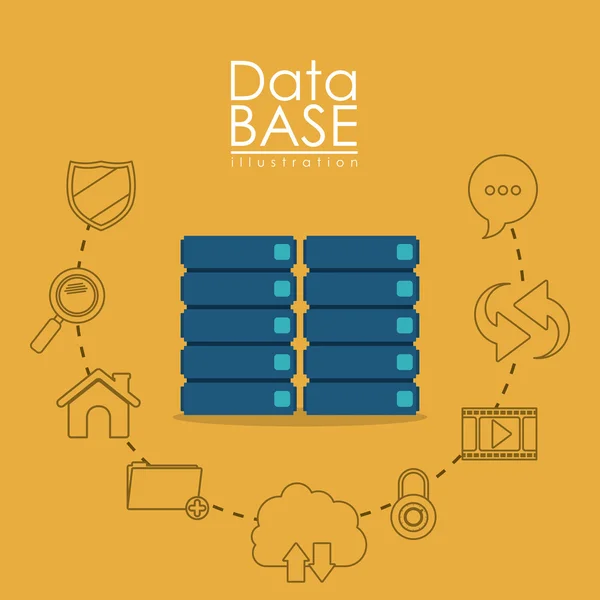 Data Base design — Stock Vector