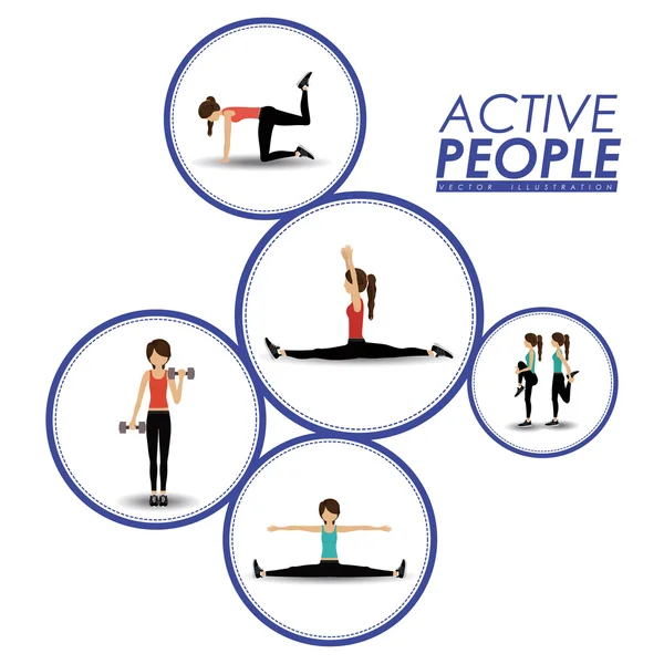 Дизайн Active People — стоковый вектор