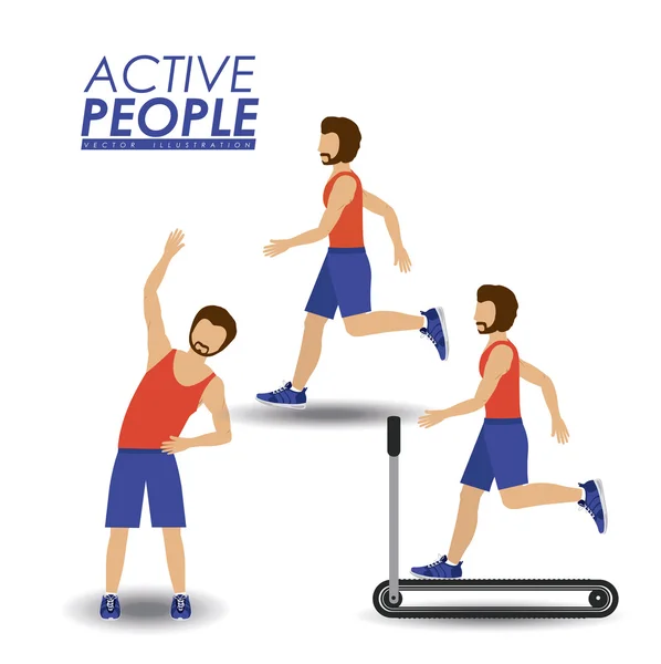 Дизайн Active People — стоковый вектор