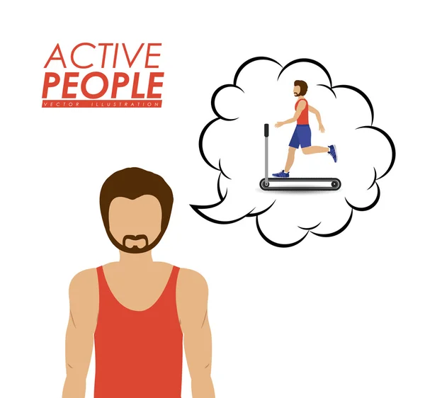 Active People design — Stock Vector