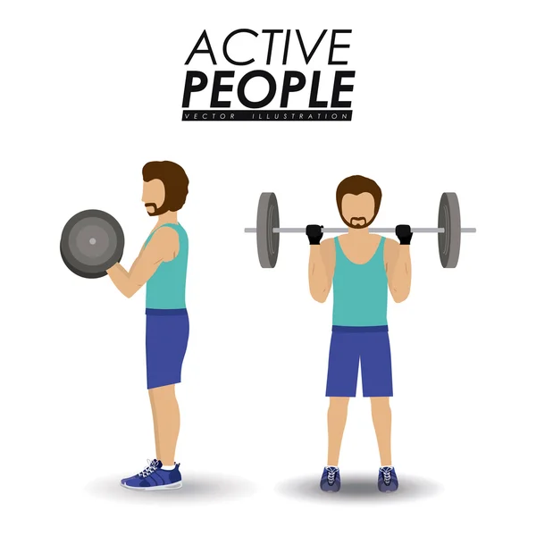 Active People design — Stock Vector