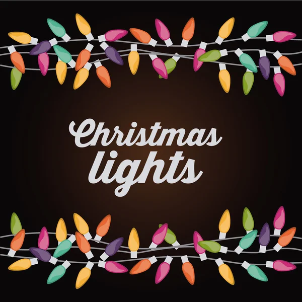 Christmas lights projektowania — Wektor stockowy