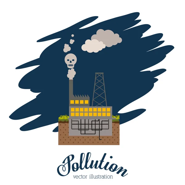 Pollution design — Stock Vector