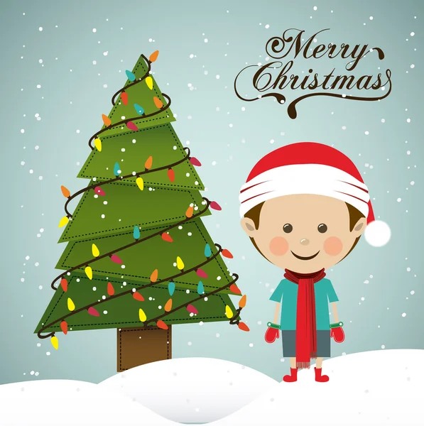 Merry christmas ontwerp — Stockvector