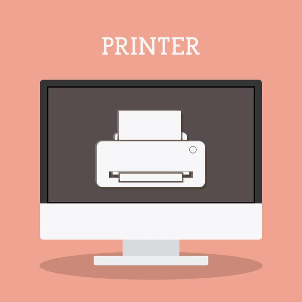Дизайн принтера — стоковый вектор