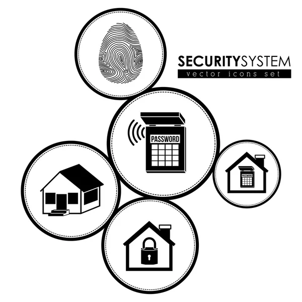 Design des Sicherheitssystems — Stockvektor
