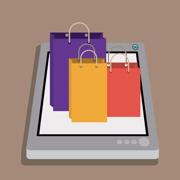 Compras online design — Vetor de Stock