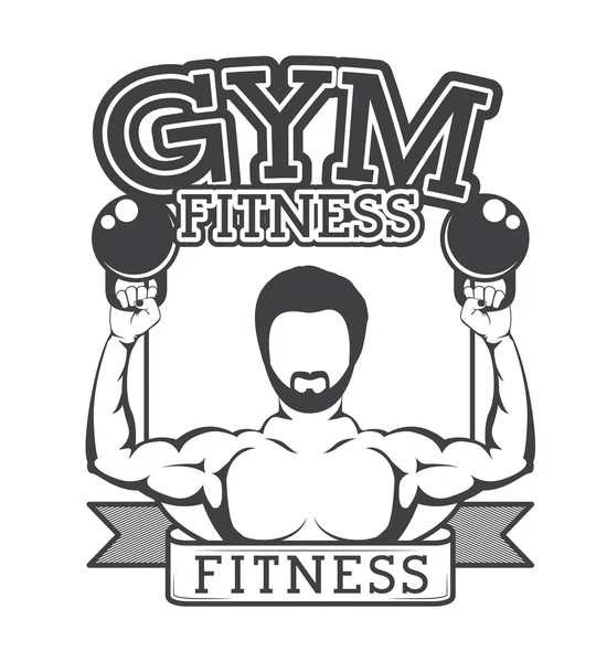 Diseño de gimnasio — Vector de stock