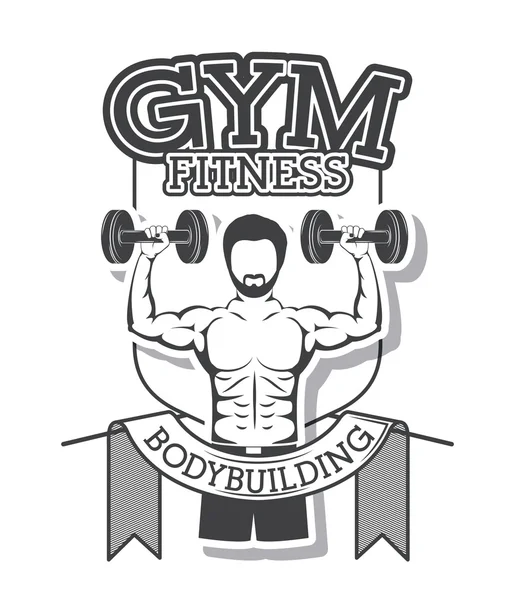 Diseño de gimnasio — Vector de stock