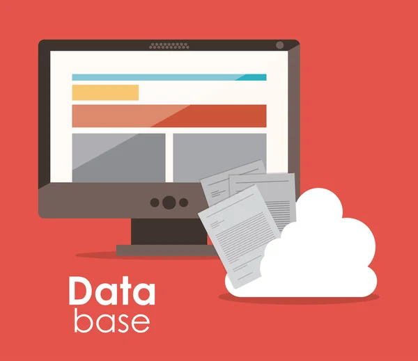 Desenho da base de dados —  Vetores de Stock