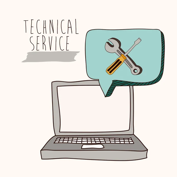 Technical service design — Stock Vector