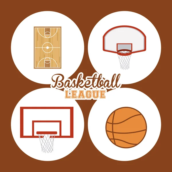 Diseño de baloncesto — Vector de stock