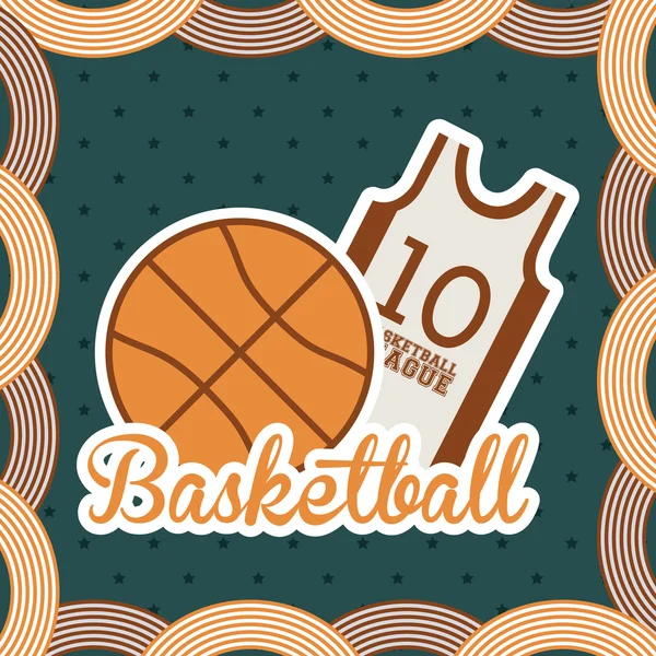 Diseño de baloncesto — Vector de stock