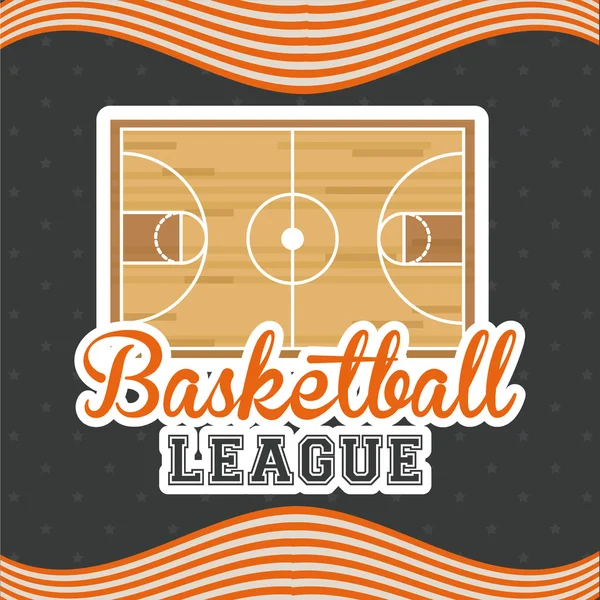 Diseño de baloncesto — Vector de stock