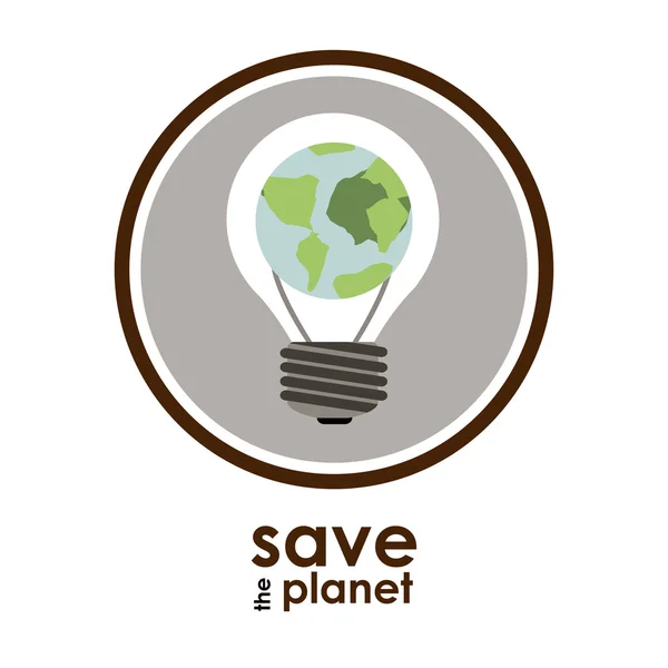 Sauver la planète design — Image vectorielle