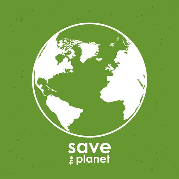 Salva il design del pianeta — Vettoriale Stock