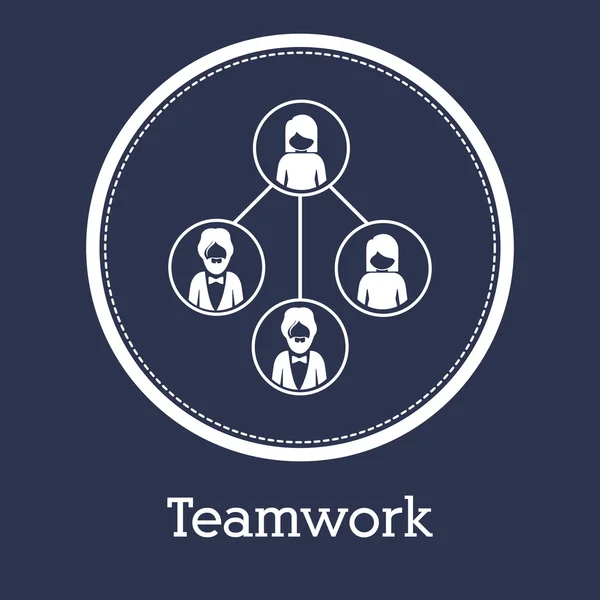 Conception de travail d'équipe — Image vectorielle
