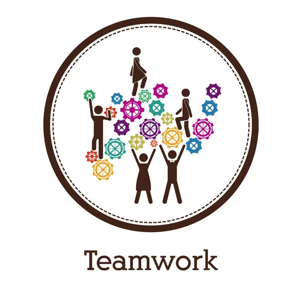 Teamwerk ontwerp — Stockvector