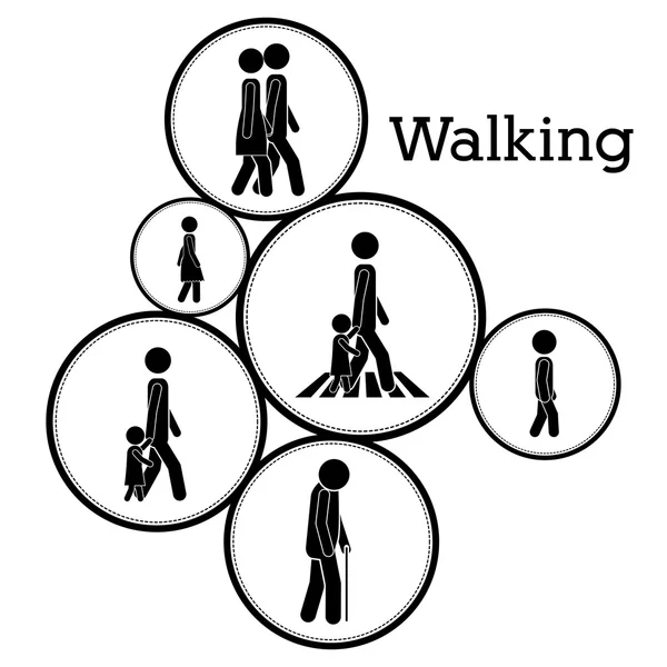 Walking design — Stock Vector